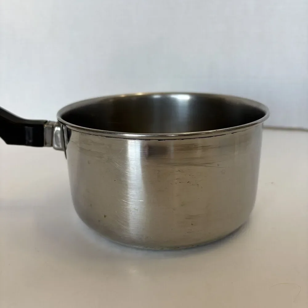 Vtg Farberware 1Qt Saucepan‎ Pot Stainless Steel Aluminum Clad Bronx NY USA